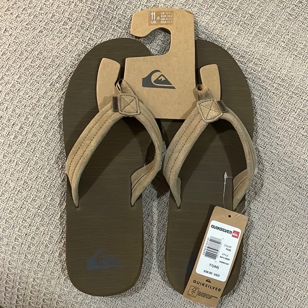 Quicksilver mens sandals flip flops size 11